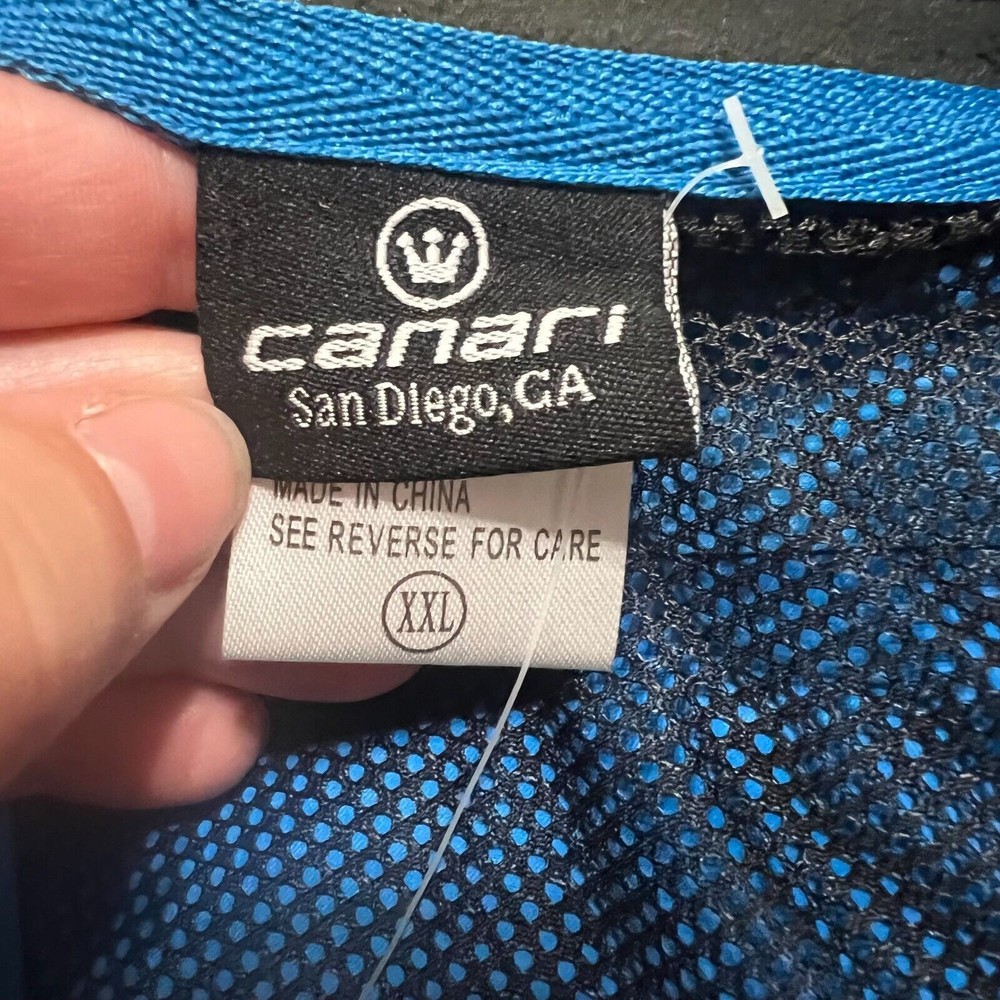 Mens Canari Cycling Biking Full Zip Lightweight Long Sleeve Jacket XXL Blue- NWT - Picture 10 of 12